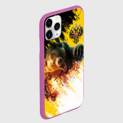 Чехол iPhone 11 Pro матовый Имперский медведь, цвет: 3D-фиолетовый — фото 2