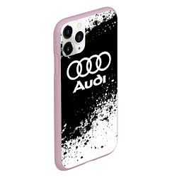 Чехол iPhone 11 Pro матовый Audi: Black Spray, цвет: 3D-розовый — фото 2
