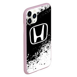 Чехол iPhone 11 Pro матовый Honda: Black Spray, цвет: 3D-розовый — фото 2