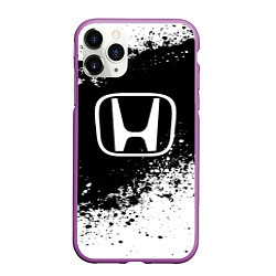 Чехол iPhone 11 Pro матовый Honda: Black Spray, цвет: 3D-фиолетовый