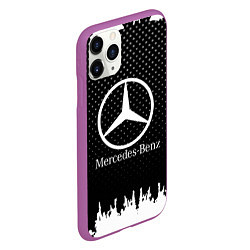 Чехол iPhone 11 Pro матовый Mercedes-Benz: Black Side, цвет: 3D-фиолетовый — фото 2
