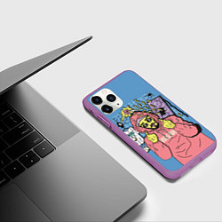 Чехол iPhone 11 Pro матовый Mnogoznaal, цвет: 3D-фиолетовый — фото 2