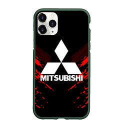 Чехол iPhone 11 Pro матовый Mitsubishi: Red Anger, цвет: 3D-темно-зеленый