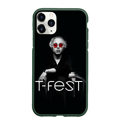 Чехол iPhone 11 Pro матовый T-Fest: Black Style, цвет: 3D-темно-зеленый