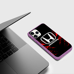 Чехол iPhone 11 Pro матовый Honda: Red Anger, цвет: 3D-фиолетовый — фото 2