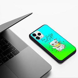 Чехол iPhone 11 Pro матовый I'm fluffy, not fat, цвет: 3D-черный — фото 2