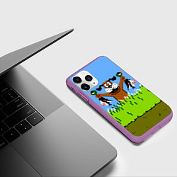 Чехол iPhone 11 Pro матовый Duck Hunt, цвет: 3D-фиолетовый — фото 2