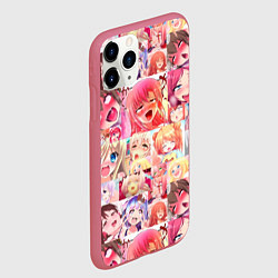 Чехол iPhone 11 Pro матовый Ahegao, цвет: 3D-малиновый — фото 2