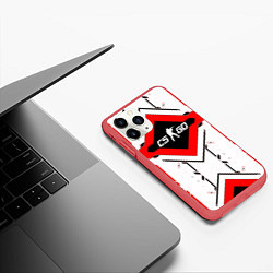 Чехол iPhone 11 Pro матовый CS:GO Techno Cyrex, цвет: 3D-красный — фото 2