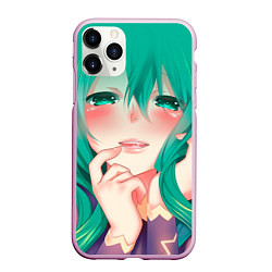 Чехол iPhone 11 Pro матовый Miku Ahegao, цвет: 3D-розовый