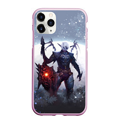 Чехол iPhone 11 Pro матовый Dark Knight, цвет: 3D-розовый