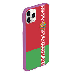 Чехол iPhone 11 Pro матовый Беларусь, цвет: 3D-фиолетовый — фото 2