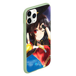 Чехол iPhone 11 Pro матовый Megumin, цвет: 3D-салатовый — фото 2