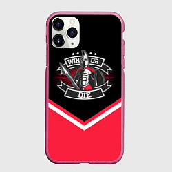 Чехол iPhone 11 Pro матовый FCSM: Win or Die!, цвет: 3D-малиновый