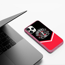 Чехол iPhone 11 Pro матовый FCSM: Win or Die!, цвет: 3D-малиновый — фото 2