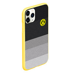 Чехол iPhone 11 Pro матовый ФК Боруссия: Серый стиль, цвет: 3D-желтый — фото 2