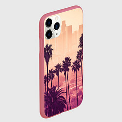 Чехол iPhone 11 Pro матовый Los Angeles, цвет: 3D-малиновый — фото 2
