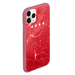 Чехол iPhone 11 Pro матовый Мясо 100%, цвет: 3D-малиновый — фото 2