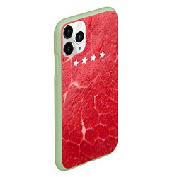 Чехол iPhone 11 Pro матовый Мясо 100%, цвет: 3D-салатовый — фото 2