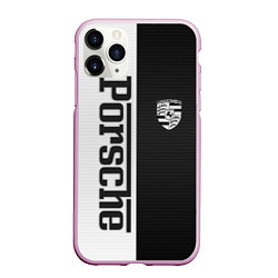 Чехол iPhone 11 Pro матовый Porsche W&B, цвет: 3D-розовый