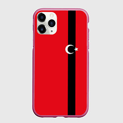 Чехол iPhone 11 Pro матовый Турция, цвет: 3D-малиновый