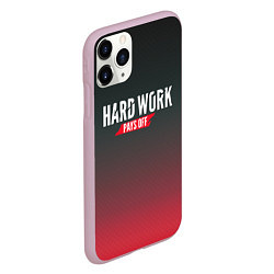 Чехол iPhone 11 Pro матовый Hard Work Pays Off: Red, цвет: 3D-розовый — фото 2