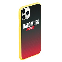 Чехол iPhone 11 Pro матовый Hard Work Pays Off: Red, цвет: 3D-желтый — фото 2
