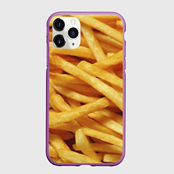 Чехол iPhone 11 Pro матовый Картофель фри, цвет: 3D-фиолетовый