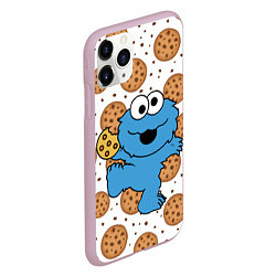 Чехол iPhone 11 Pro матовый Cookie Monster, цвет: 3D-розовый — фото 2