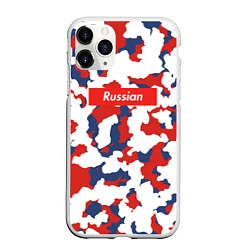 Чехол iPhone 11 Pro матовый Supreme Russian, цвет: 3D-белый