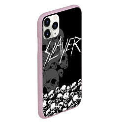 Чехол iPhone 11 Pro матовый Slayer: Dark Skulls, цвет: 3D-розовый — фото 2