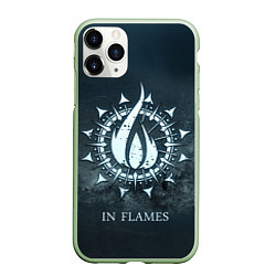 Чехол iPhone 11 Pro матовый In Flames: Cold Fire, цвет: 3D-салатовый