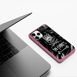 Чехол iPhone 11 Pro матовый In Flames: Skeleton King, цвет: 3D-малиновый — фото 2