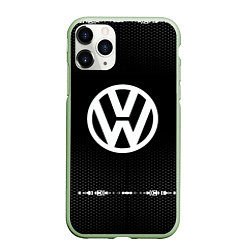 Чехол iPhone 11 Pro матовый Volkswagen: Black Abstract