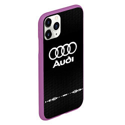 Чехол iPhone 11 Pro матовый Audi: Black Abstract, цвет: 3D-фиолетовый — фото 2