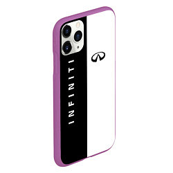 Чехол iPhone 11 Pro матовый Infiniti: Black & White, цвет: 3D-фиолетовый — фото 2