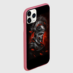 Чехол iPhone 11 Pro матовый Мертвый легионер, цвет: 3D-малиновый — фото 2