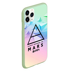 Чехол iPhone 11 Pro матовый 30 Seconds to Mars, цвет: 3D-салатовый — фото 2