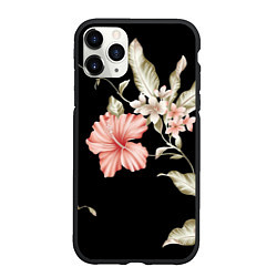 Чехол iPhone 11 Pro матовый Цветок во мраке