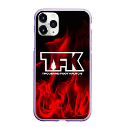 Чехол iPhone 11 Pro матовый Thousand Foot Krutch: Red Flame, цвет: 3D-светло-сиреневый