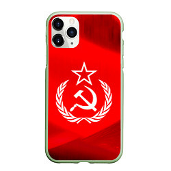 Чехол iPhone 11 Pro матовый Патриот СССР, цвет: 3D-салатовый
