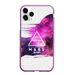 Чехол iPhone 11 Pro матовый 30 STM: Space Wave, цвет: 3D-фиолетовый