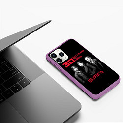 Чехол iPhone 11 Pro матовый 30 STM Band, цвет: 3D-фиолетовый — фото 2