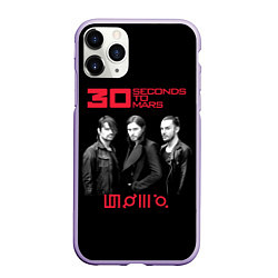 Чехол iPhone 11 Pro матовый 30 STM Band, цвет: 3D-светло-сиреневый