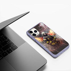 Чехол iPhone 11 Pro матовый Пожарный ангел, цвет: 3D-светло-сиреневый — фото 2
