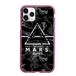 Чехол iPhone 11 Pro матовый 30 STM Camo, цвет: 3D-малиновый