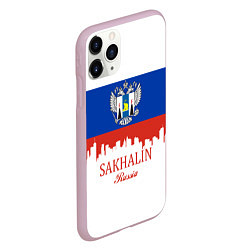 Чехол iPhone 11 Pro матовый Sakhalin: Russia, цвет: 3D-розовый — фото 2