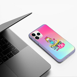 Чехол iPhone 11 Pro матовый SUPER GIRL, цвет: 3D-светло-сиреневый — фото 2