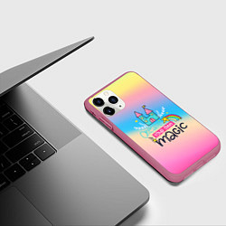 Чехол iPhone 11 Pro матовый Create your own magic, цвет: 3D-малиновый — фото 2