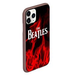 Чехол iPhone 11 Pro матовый The Beatles: Red Flame, цвет: 3D-коричневый — фото 2